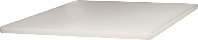 Winco Heavy-Duty Plastic Cutting Board, 12" x 18" x 1/2", White (Set of 6)