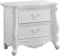 Furnifact White Nightstand with Single Drawer, Sturdy Wood Construction, Smooth White Finish, Compact Design for Bedroom Storage and Organization