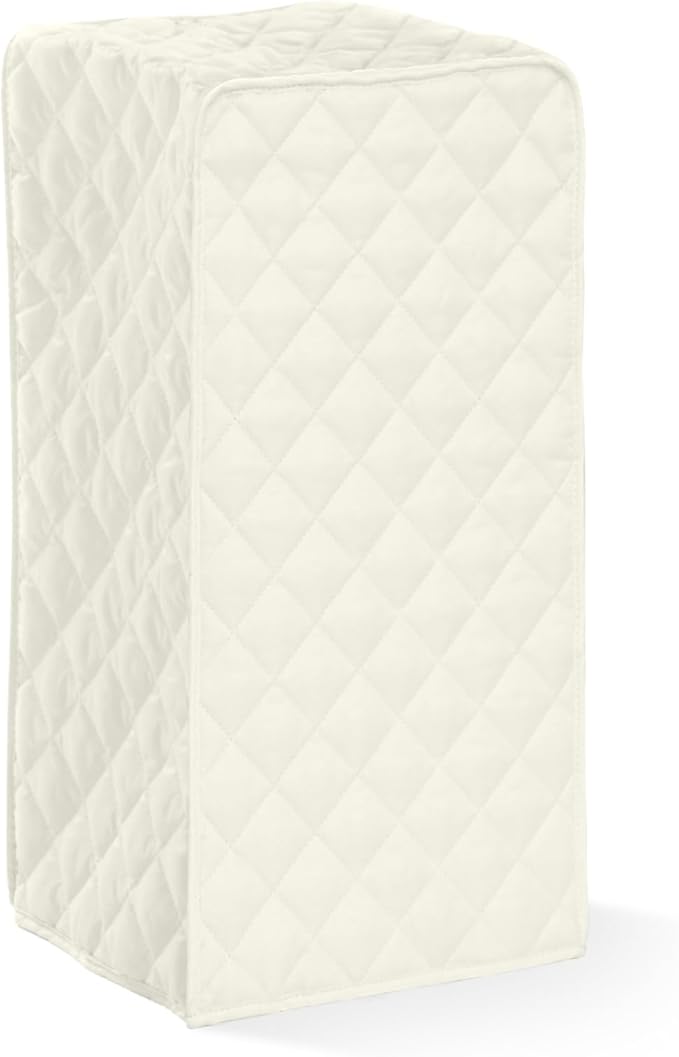 Covermates Keepsakes Square Appliance Cover – Quilted Kitchen Appliance Cover for Countertop Storage – Dust Protection – Stain Resistant – Washable – Slip-On Appliance Design, Cream