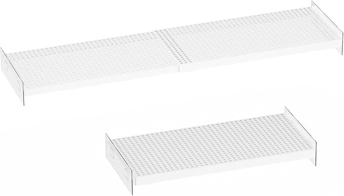 Adjustable Closet Shelves Divider, Expandable Metal Hanging Shelves Closet Separator for Closet Cabinet Wardrobe Cupboard Bedroom, 2 Pack