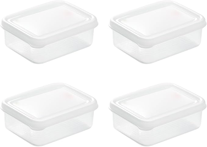 Fruit Storage Containers for Fridge, Bacon Container for Refrigerator, 4PCS Frozen Meat Box Good Sealing Food Grade Refrigerator Storage Container Food Preservation Organizer Box