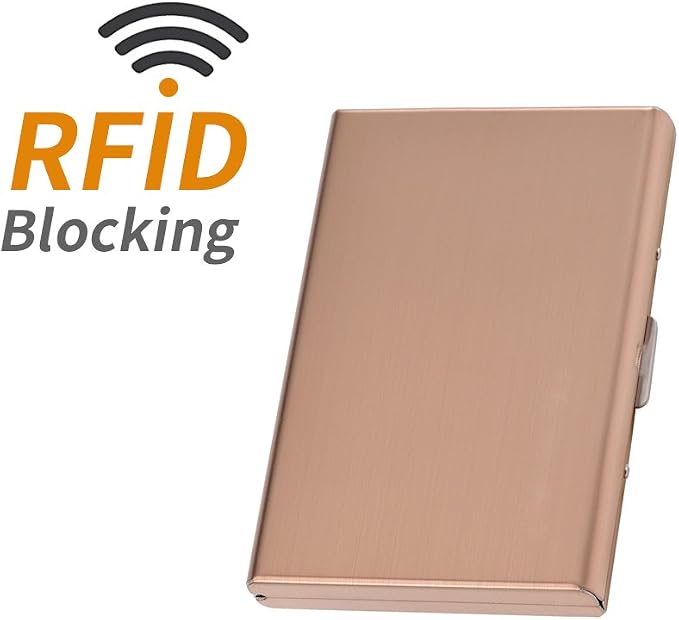 EASTNIGHTS RFID Credit Card Holder Metal Wallet Slim Credit Card Case Protector Business Card Holder for Men or Women