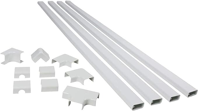 Legrand Wiremold Cable Management Kit, CordMate II, Cord Organizer and Hider, Cord Cover, Concealer, and Protector for Wall, Medium Capacity, CMK50