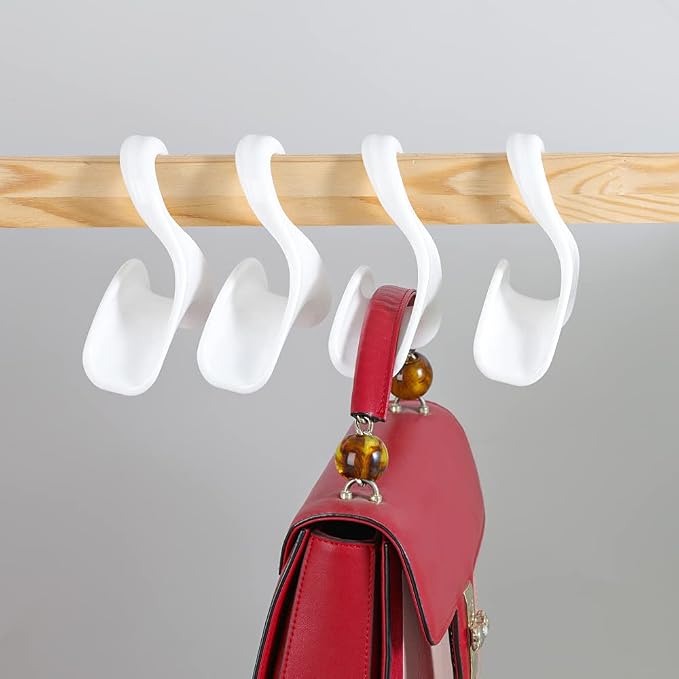 Purse Hanger Hook bag Rack holder - handbag hanger organizer Storage - Over The Closet Rod hanger for Storing and Organizing Purses | Backpacks |Satchels | Crossovers | Handbags | Tote（4 pack）