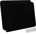 9 inches x 6.5 inches Stainless Steel Plate for Magnets, 3M Adhesive Back, Mounting Screws, Ideal for Magnetic Shelf, Spice Holders, Fridge Magnets. Mount Anywhere! (Black, 2 Pack)