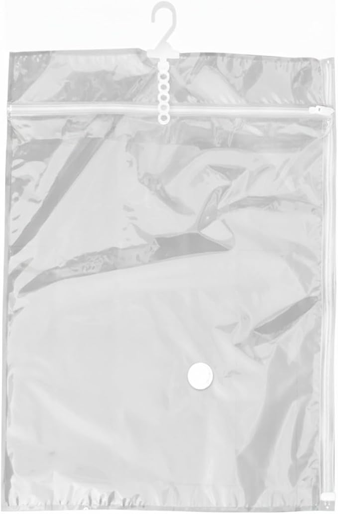 Hanging Vacuum Storage Bags for Closet, Clear Compression Garment Covers for Coats & Suits, Space Saving Organizer (1 Pack)