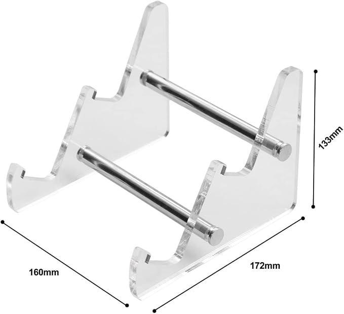Sumgsn Keyboard Display Stand, Keyboard Storage Stand, Keyboard Holder, White Transparent Acrylic Stand for Two Mechanical Keyboard