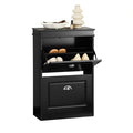 Haotian Small Shoe Cabinet | Two Flip Drawers Freestanding Shoe Rack, Shoe Storage Cupboard Organizer, FSR78-SCH