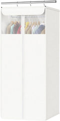 Univivi Cotton Garment Bag 40 Inch, Large Garment Bags for Hanging Clothes with Clear Mesh Window, Breathable Garment Bag for Dresses, Coats, Gowns, Shirts, Suits