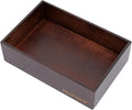PRATIQUE Bamboo Drawer Organizer - Kitchen Utensil Organizer Silverware Tray Cutlery Holder，Office Desk Supplies and Accessories,8.9 * 5.9 * 2.6,Nut-brown
