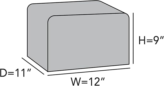 Covermates Keepsakes Rectangular Appliance Cover – Quilted Kitchen Appliance Cover for Countertop Storage – Dust Protection – Stain Resistant – Washable – Slip-On Appliance Design, Slate