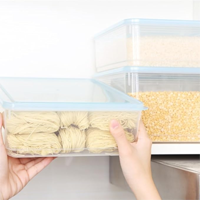 Fridge Storage Containers Kitchen Transparent Food Preservation Box Can Be Heated And Frozen Sealed Box With Lid Refrigerator Storage Box for Refrigerator Fruit Vegetable ( Color : Clear , Size : 5L )