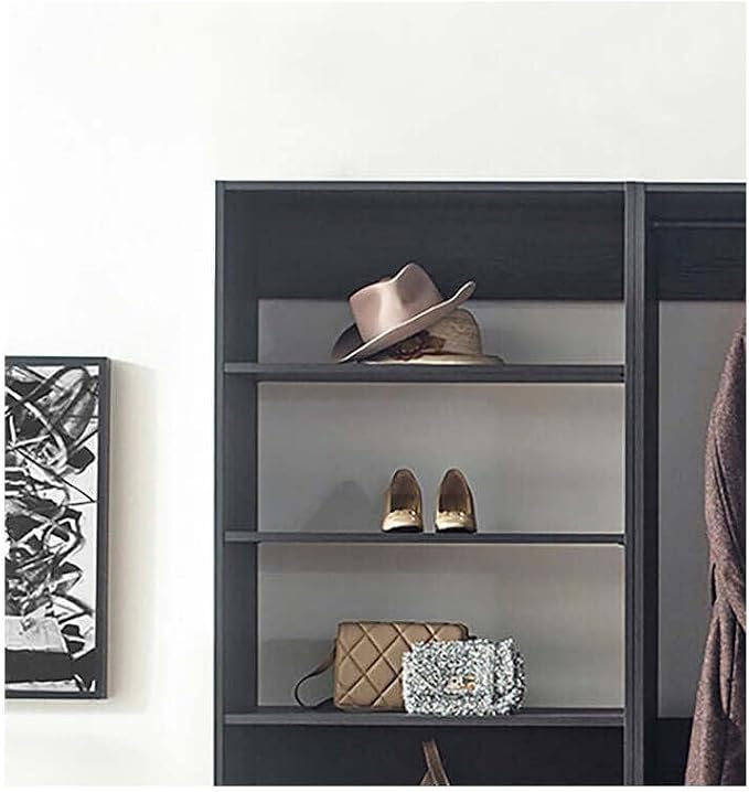 Maykoosh Closet System Organizer - Customizable Walk-in Wardrobe Storage Black/Model ECB 3 Closet