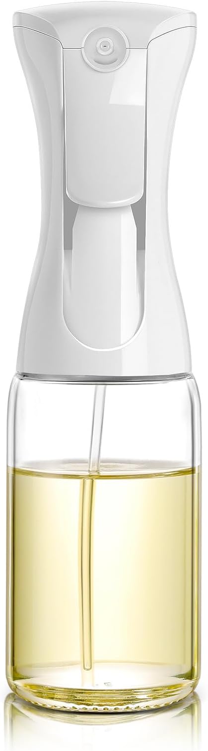 Mistifi Oil Sprayer for Cooking,Fan Spray, Refillable,Glass Bottle,2 Pcs | Even Fan Spray,1g Portion Control,Anti-Drip Design, Easy Refill,Air Fryer,Salad&BBQ Friendly,clear