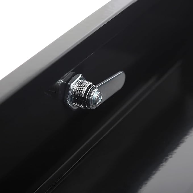 18 Inch Under Desk Sliding Pull-out Black Lockable Drawer for Office Attachable Large Storage Organizer for Sit Stand Workstation