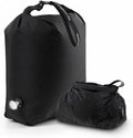 Travel Laundry Bag, Pump Free Vacuum Compression Dirty Clothes Bag Reusable Wet Dry Bags Large Capacity Space Saver Bags Camp Washable Clothes Organizer for Sports Dorm Laundromat (1 Pcs) (Black, L)