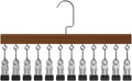 2026 Closet Organizer with 12 Clips, Space Saving Hanging Closet Storage for Hats, Scarves, Socks, Jeans, Skirts & Pants, Multi-Purpose Clothes Hanger with Clips (2 PCS, Vintage)