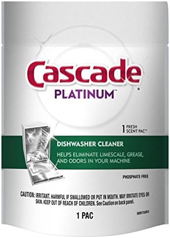Cascade Platinum Dishwasher Cleaner Pods Fresh Scent, 1 Count (8 Pack)