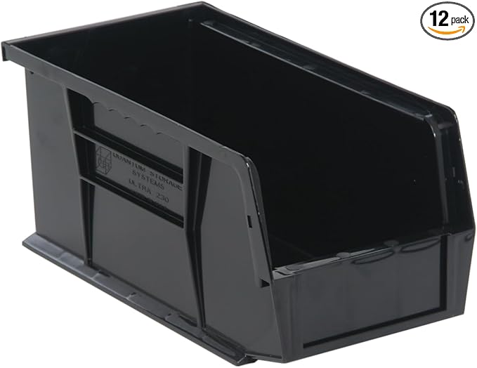Quantum Storage QUS230 Ultra Stack and Hang Bins - 10-7/8" x 5-1/2" x 5" - 12 Pack