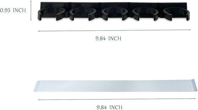 Adhesive Spice Clips 6-Pack, Heavy-Duty Spice Organizer for Cabinet Doors, Pantry & RV, Space-Saving Kitchen Storage with Tape, Holds 30 Jars (Black+White) ﻿