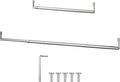 Threehoney Expandable Closet Rod for Wire Shelf Hanging Clothes Adjustable Heavy Duty Closet Hanging Rod Extender Heavy Duty Hanger Bar Metal Poles for Wardrobes Hanger, 1 Pack(36-60 Inch,Silver)