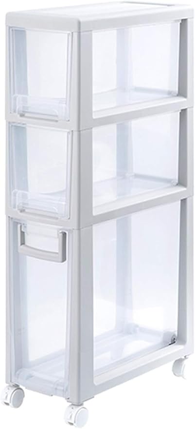 Storage Bins Sleeve Drawer Storage Cabinet 20cm Wide Bathroom Bathroom Refrigerator Sofa Bed Kitchen Bed Slot Rack(3 layers)