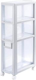 Storage Bins Sleeve Drawer Cabinet 20cm Wide Bathroom Refrigerator Sofa Bed Kitchen Slot Rack(3 layers)