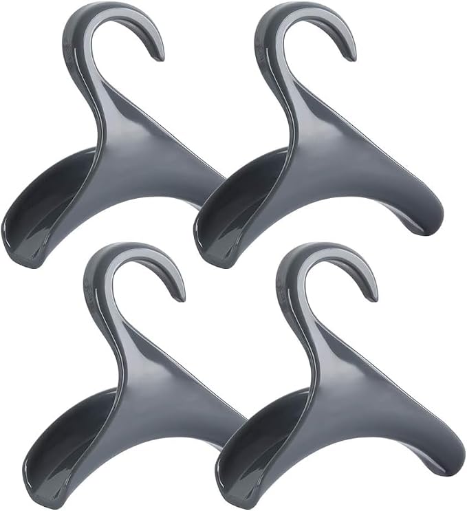 Purse Hanger for Closet Rod - Handbag Storage Organizer - Acrylic Hangers for Hanging Purses, Backpacks, Satchels, Crossovers, Totes (4 Pack)