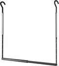 OPKING Hanging Closet Rod Extenders Adjustable Width & Height 1Pack Black | Stepless Adjustment, Space-Saving & Expand Space, Assemble Easily, Heavy-Duty Iron, Hold Up To 45 LBS, Smooth Surface,