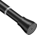 Adjustable Tension Rod 30-64 Inch - Black No-Drill Curtain Rod for Windows & Doors | 7/8" Diameter Spring-Loaded Design with Non-Slip Ends