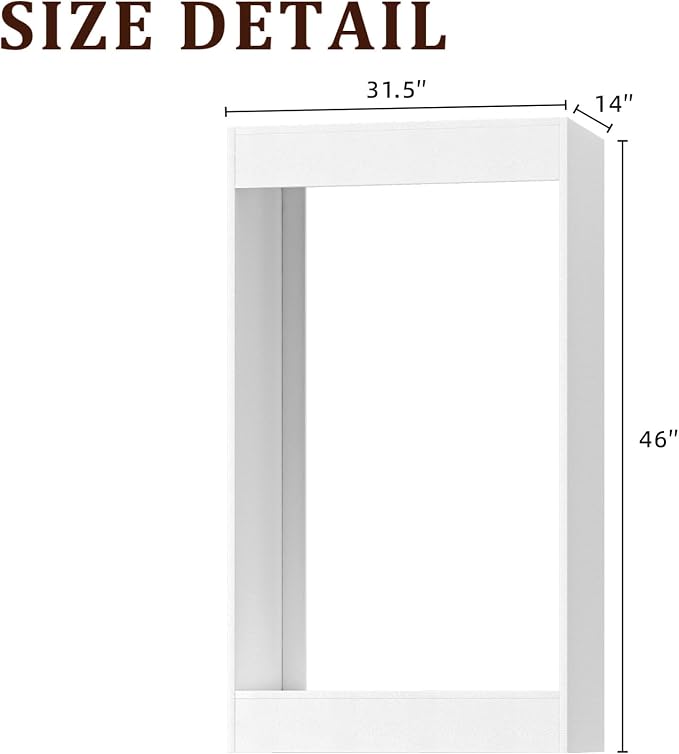 31.5" Wide Double Hanging Modular Closet System, Wall-Mounted Closet Organizer with Dual Hanging Rods, White