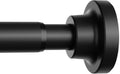 AIZESI Spring Tension Curtain Rod 29-63 Inch Black Stainless Steel Telescoping Rod No Drill for Window or Shower