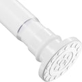 White Short Shower Curtain Rod 18-32 Inch, Non-Slip, Stainless Steel | Small Shower Curtain Rod with Adjustable Length, No Drilling Needed for Easy Installation