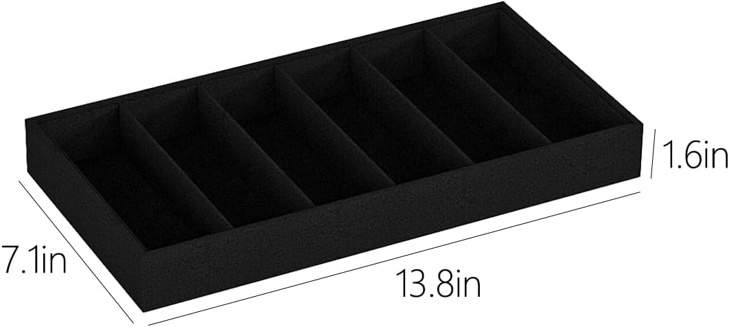 Sunglass Organizer Tray,Eyeglass Storage for Multiple Glasses,Jewelry and Sunglasses Drawer Organizer (Black 2)