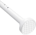 MEXAU White Shower Curtain Rod 40-113 Inch Adjustable 1.26 Inch Diameter Tension Curtain Rod No Drill, Tension Rod for Window, Bedroom, Bathroom, Outdoor, Room Divider