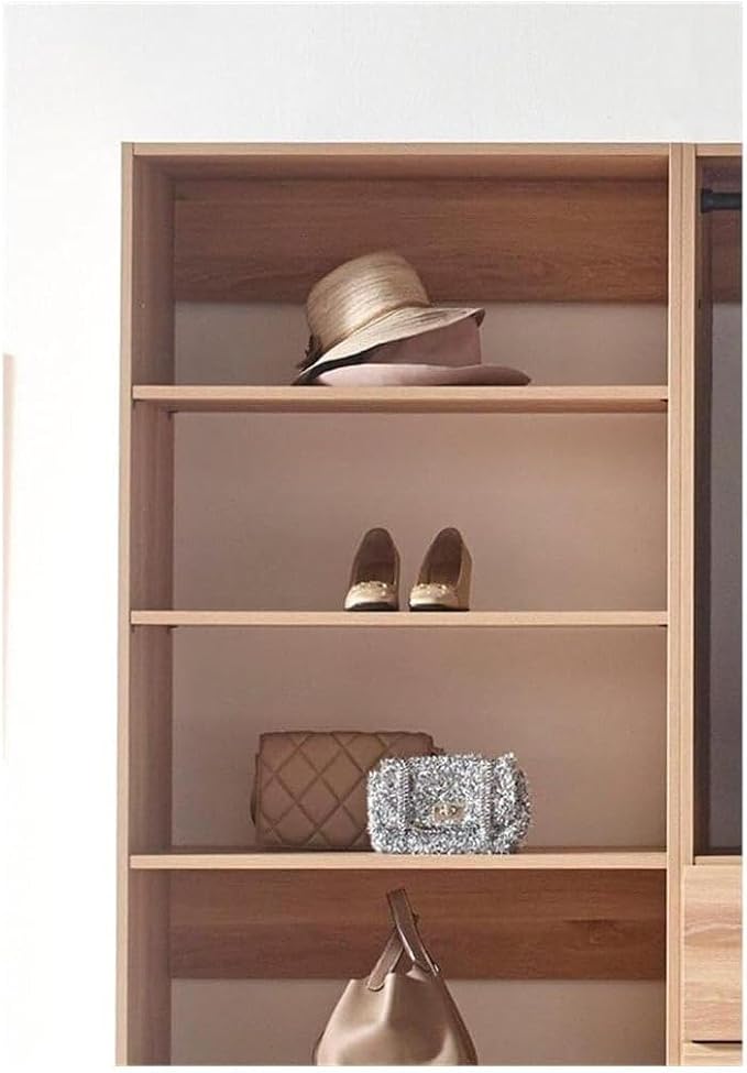 Maykoosh Closet System Organizer - Customizable Walk-in Wardrobe Storage Oak/Model EDB 3 Closet