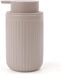 BosilunLife Dish Hand Soap Dispenser - Khaki Liquid Pump Soap Dispenser for Bathroom Decro 12oz Ceramic Kitchen Dish Dispenser with Rust-Proof Liquid Pump Modern Refillable Lotion Bottles
