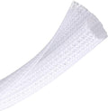 Cable Management Sleeve, Split Design, 10FT - 1.25 Inch, White | Cord Protectors from Pets | Heat & Abrasion Resistant Wire Loom | Automotive Wiring & Home Office Cable Organization