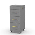 Salon Trolley Cart with Wheels, 3-Drawer Rolling Hair Styling Station, Mobile Beauty Trolley with Hot Tools Holder, Storage for Salon, Barbershop, Spa & Tattoo, Grey
