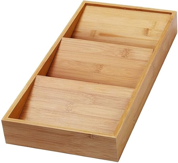 YBM HOME & KITCHEN In-Drawer Bamboo 3 Tier Spice Rack Drawer Tray - Spice Storage / Organization #316