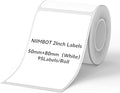 NIIMBOT Labels for B1/B21/B31 Label Maker, 50 x 80 mm (1.97'' x 3.15'') 95 Tapes/Roll, Thermal Label Tape, Waterproof, Oil-Proof for Home Office Small Business Labeling Tape Replacement(White)
