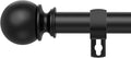 Black Curtain Rods for Windows 28 to 48 Inch,5/8 Inch Diameter Stainless Steel Adjustable Heavy Duty Curtain Rod with Brackets, Easy Installation for Indoor and Outdoor