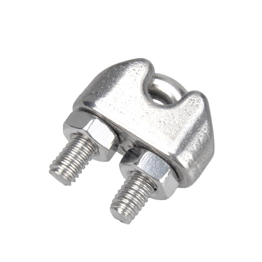 YAMASO 20PCS 1/8 Inches M3 Stainless Steel Wire Rope Cable Clip Clamp