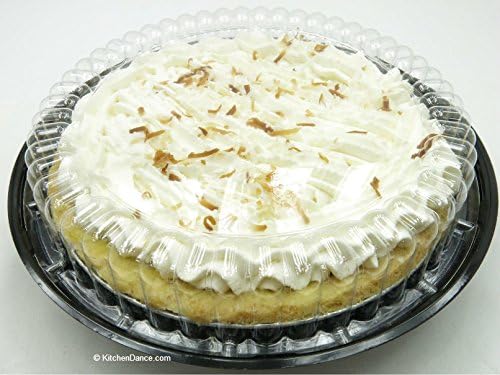 KitchenDance D & W Fine Disposable Pie Carrier with Clear Low Dome Lid - 9 Inches Reusable Pie Carrier for pies and Cupcakes - Perfect for Storing, Preparing Food - WJ40, 40 Count