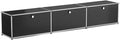 Modern Storage Cabinet Versatile Free-Standing Organizer for Home Office Décor, Green (Black, E-15 D x 90" W x 15" H)