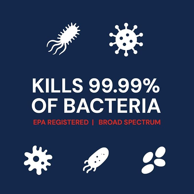 LEXX® RTU Broad Spectrum Disinfectant & Cleaner - EPA Registered, Kills 99.99% of Bacteria - Hospitals, Schools, Offices, Homes - Citric Acid, Safer Choice, Non-Toxic, No Bleach - 128 fl. oz.
