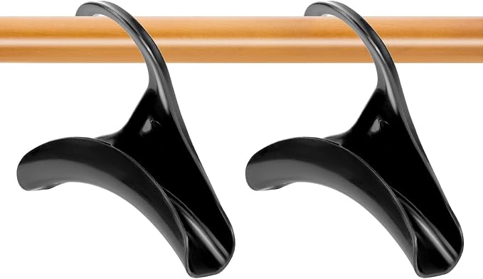 QWORK 20-Pack Black Acrylic Purse Hanger Hooks – Compact Closet Organizer for Handbags and Satchels – 4.33" x 4.33" with 1.58" Thickness – Crease-Free Design Suitable for Home Décor