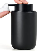 BosilunLife Black Foam Soap Dispenser, Hand Pump Dispenser for Kitchen Sink | Ceramic Foaming Hand Wash Dispenser for Bathroom Modern Farmhouse Small Soap Dispenser Lotion