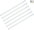 KXLife 6 Pack Spring Tension Curtain Rod for Window 28 to 48 Inch, White | Adjustable Expandable Small Curtain Tension Rods No Drill for Kitchen, Bathroom, Doorway, Cupboard
