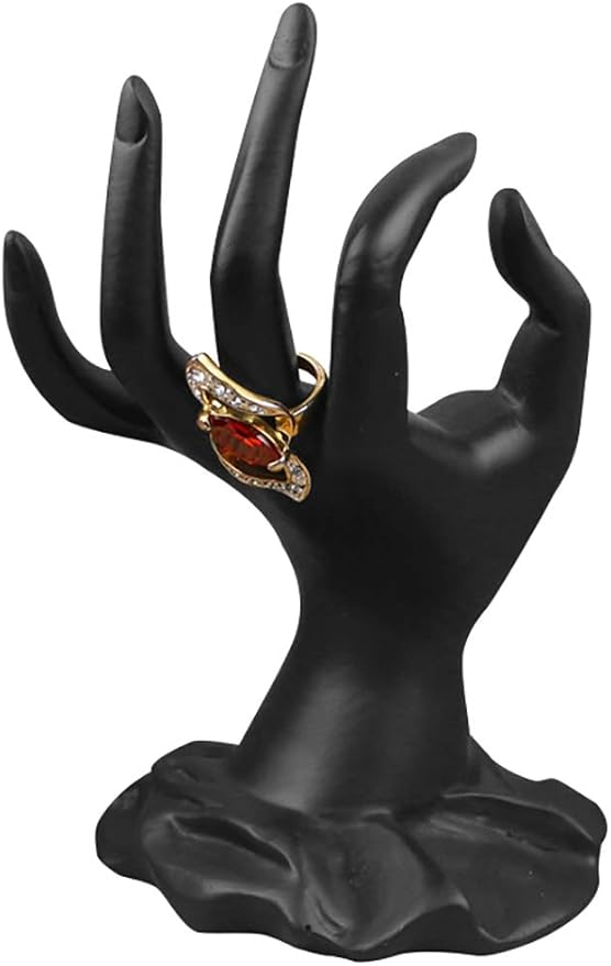 ChezMax Jewery Display Hand Ring Holder - Jewelry Organizer Stand, Necklace Stand, Jewelry Holder, Hand Model Holder Resin Mannequin Shaped Bracelet Holder Jewelry Display for Home Organization